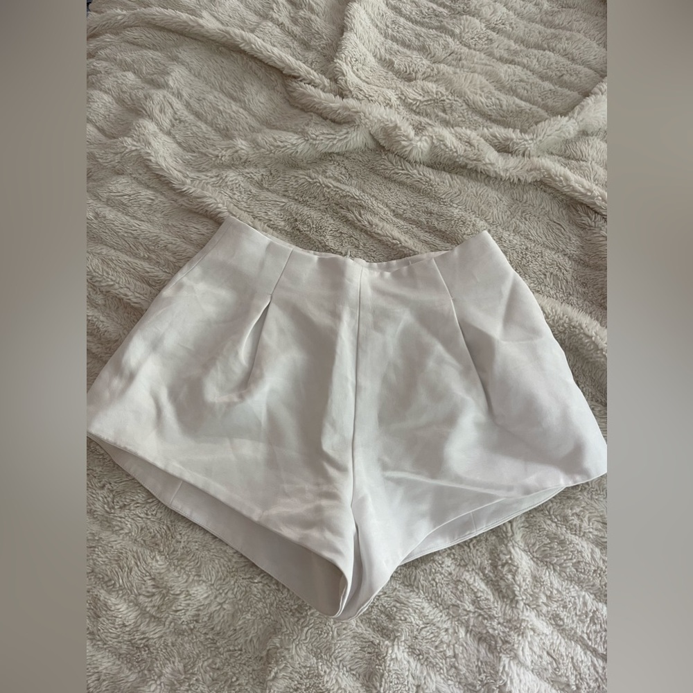 ZARA high waisted Satin effect balloon shorts